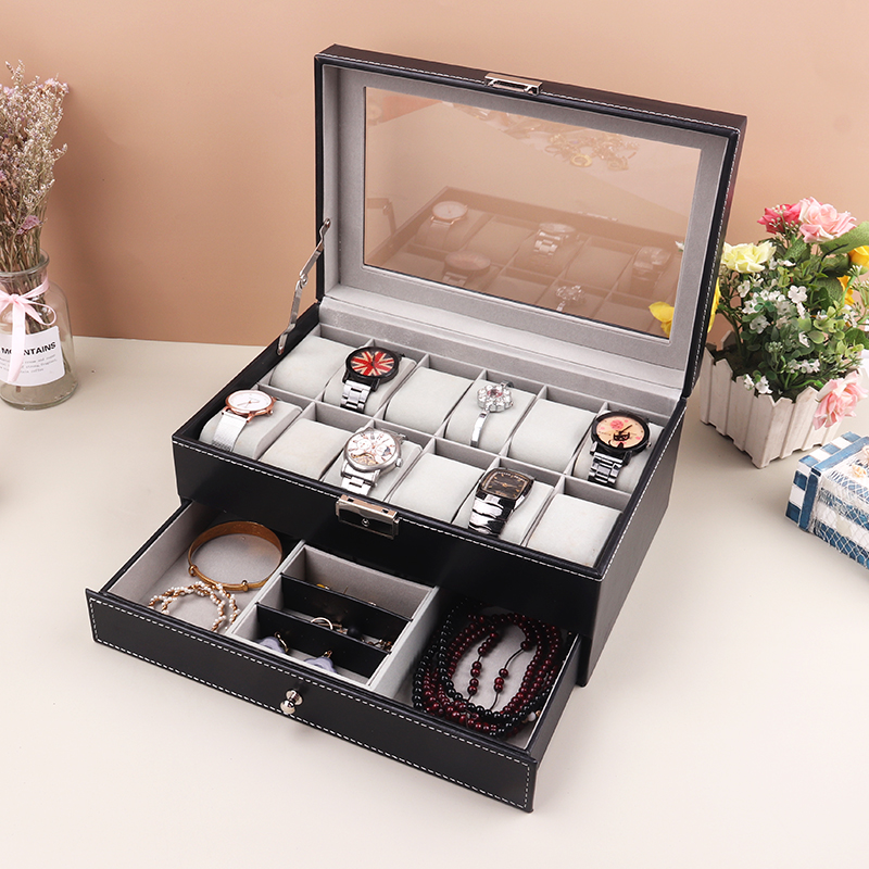 Best Jewelry Watches - PU 가죽 시계 케이스 거치대 정리함