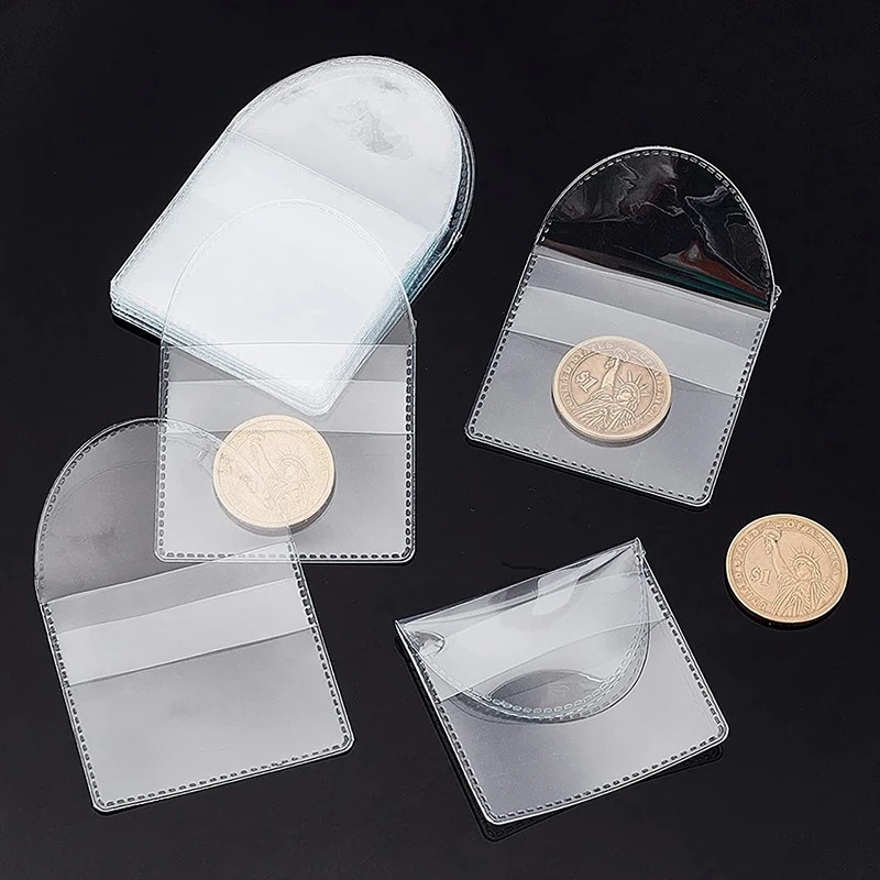Collectors Coins Jewelry & Watches Of Smithtown Photos - 투명 PVC 동전 수집 가방, 15개/팩,