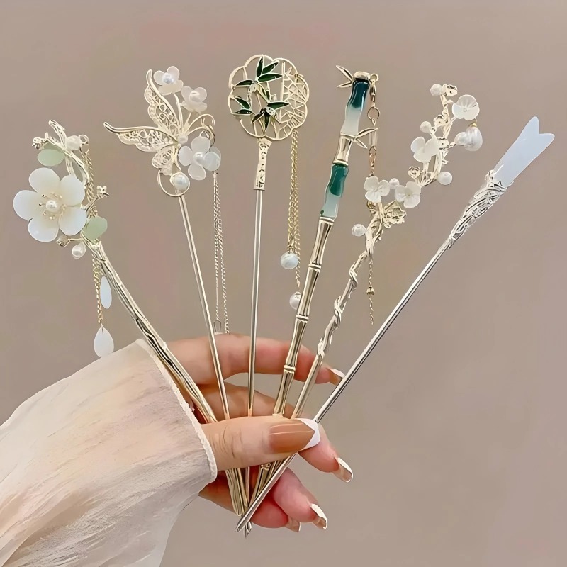 Shop Jewelry & Watches Near Me - 1/6pcs 우아한 중국 스타일 태슬 헤어