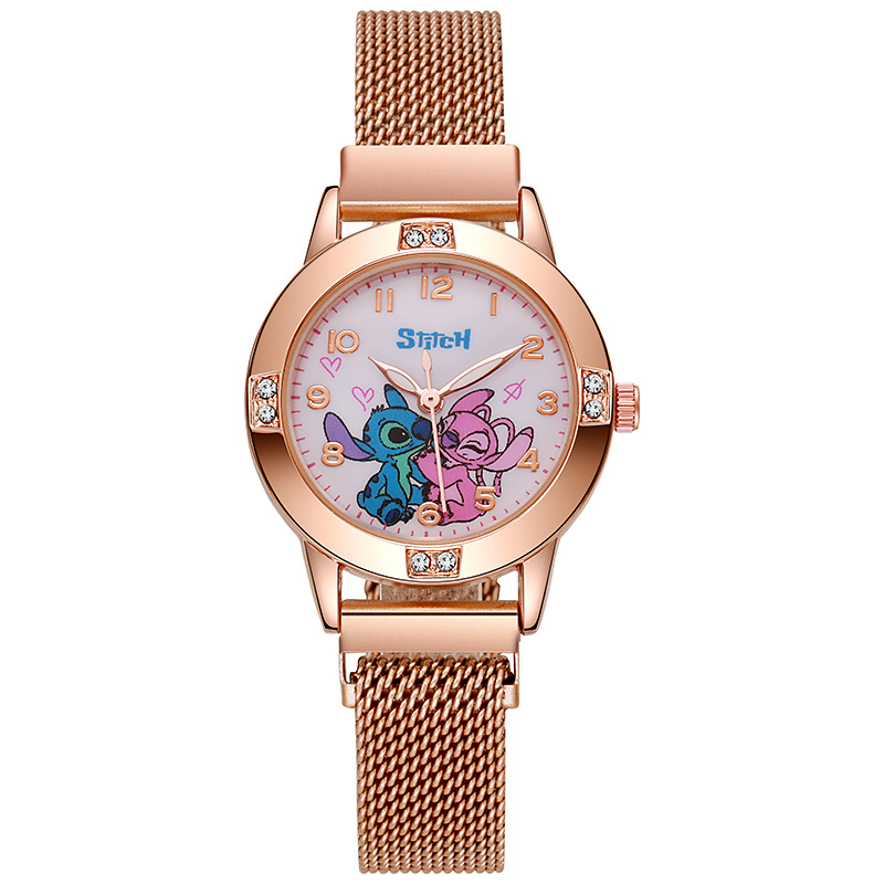 Jewelry Watches For Kids - 카툰 다이아몬드 스티치 시계 소녀 여성