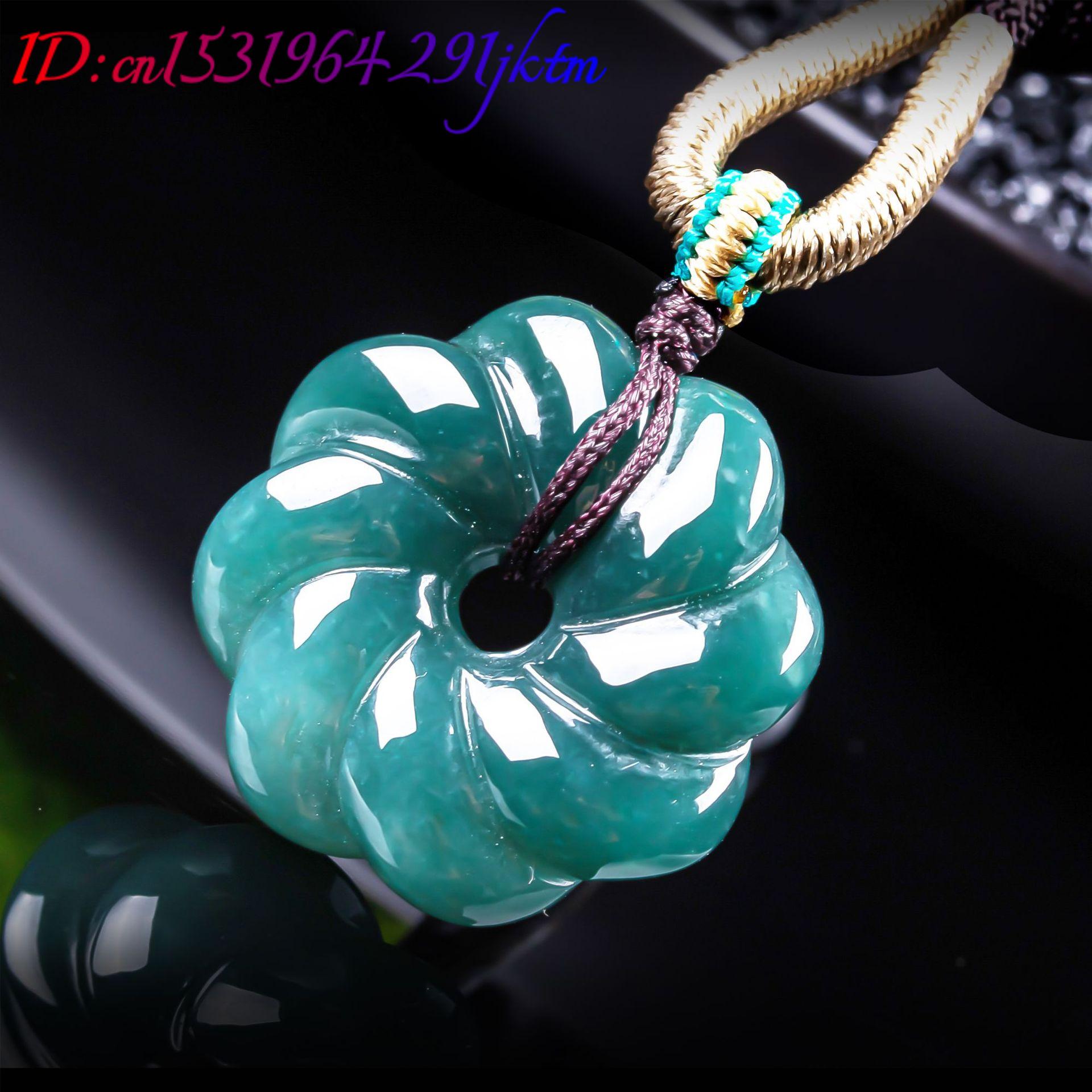 천연 버마산 비취 꽃 모양 펜던트 목걸이 액세서리 보석 - Jewelry & Watches Review 리뷰 및 가격