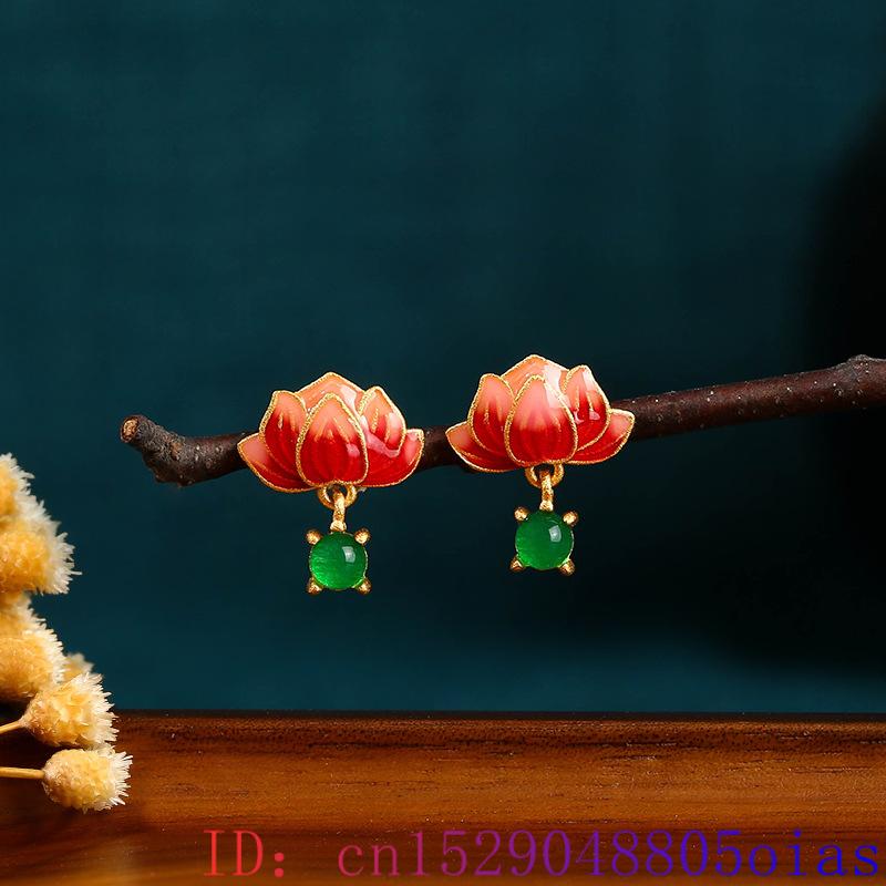 녹색 진짜 옥 연꽃 귀걸이 스톤 여성 선물 귀걸이 조각 - Luxury Gifts Jewelry & Watches Namfleg Mostar 리뷰 및 가격