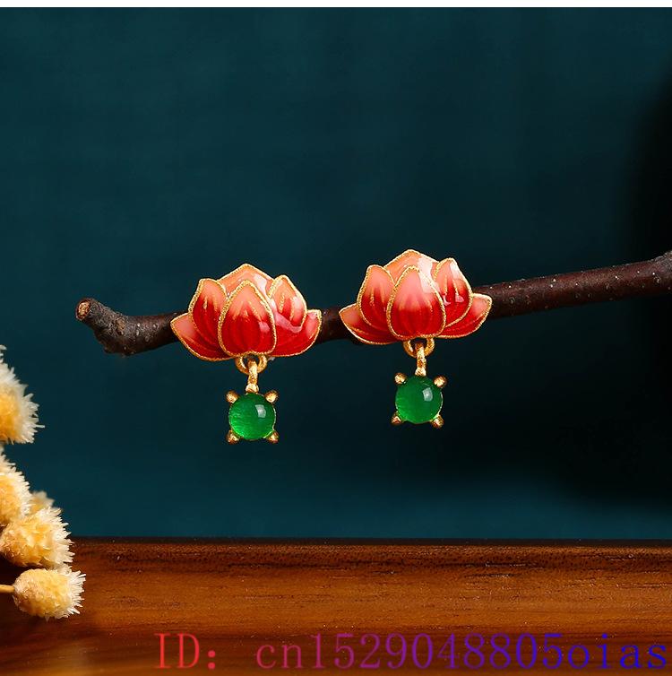 녹색 진짜 옥 연꽃 귀걸이 스톤 여성 선물 귀걸이 조각 - Luxury Gifts Jewelry & Watches Namfleg Mostar 리뷰 및 가격