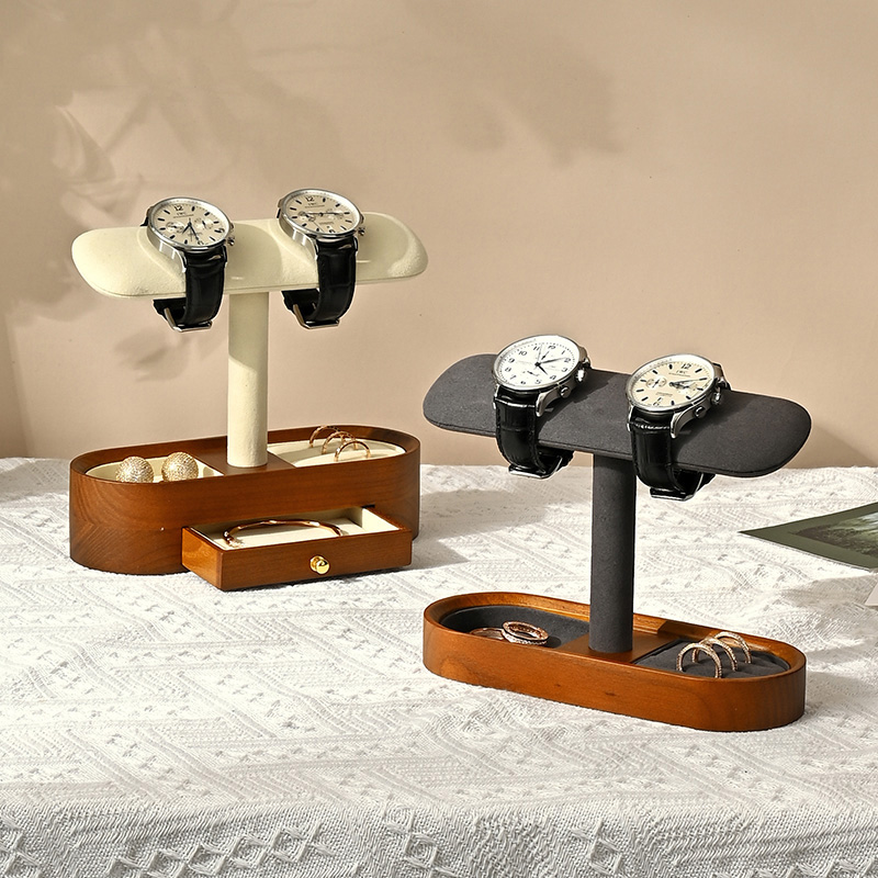 Oirlv 단단한 나무 시계 주최자 선반 T-바 시계  - Jewelry Stand Watches 리뷰 및 가격