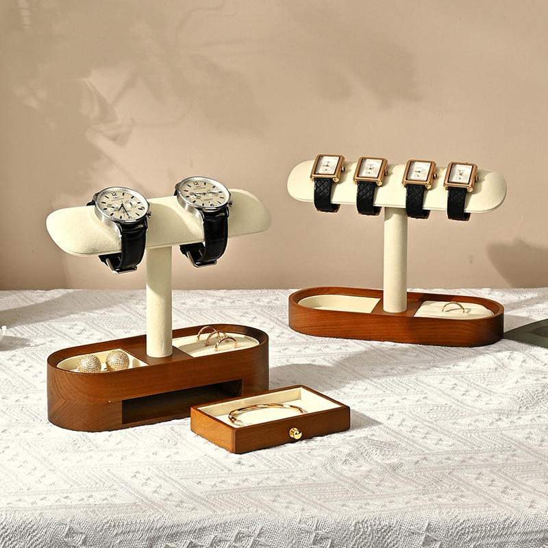 Oirlv 단단한 나무 시계 주최자 선반 T-바 시계  - Jewelry Stand Watches 리뷰 및 가격