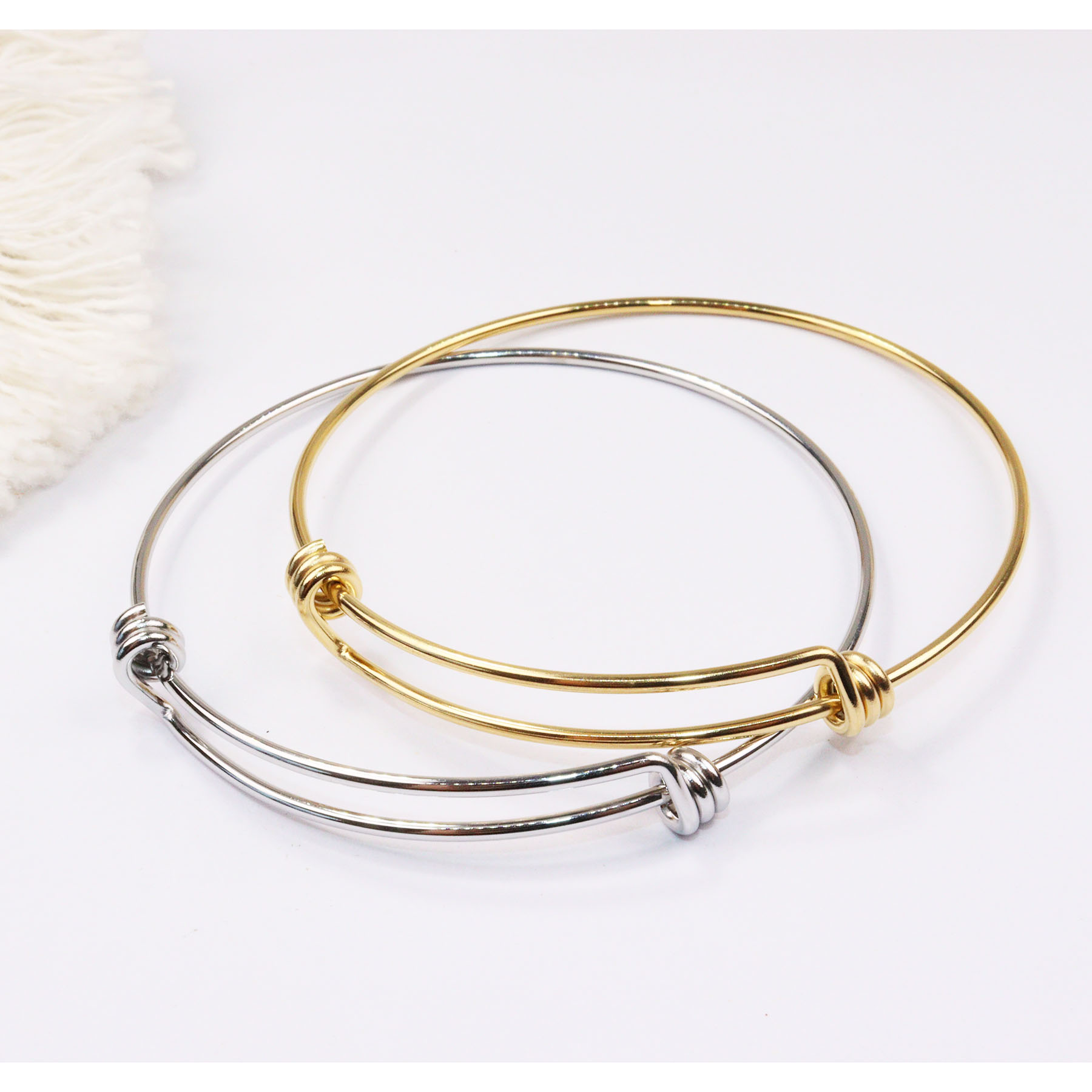 3pcs 스테인레스 스틸 조절 팔찌 Fadeless V - Fine Jewelry & Watches Photos 리뷰 및 가격