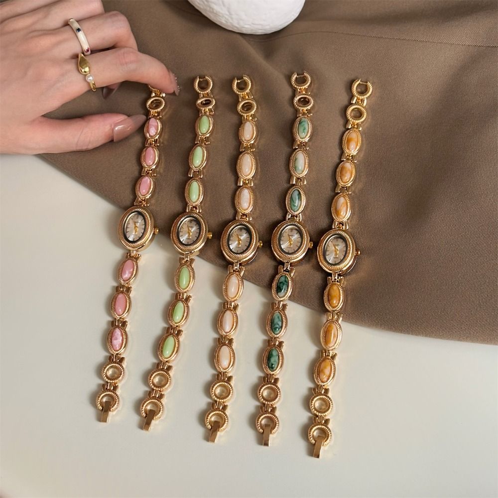 새로운 빈티지 컬러 보석 여성용 시계 우아한 타원형 쿼 - Jewelry Watches Vintage 리뷰 및 가격
