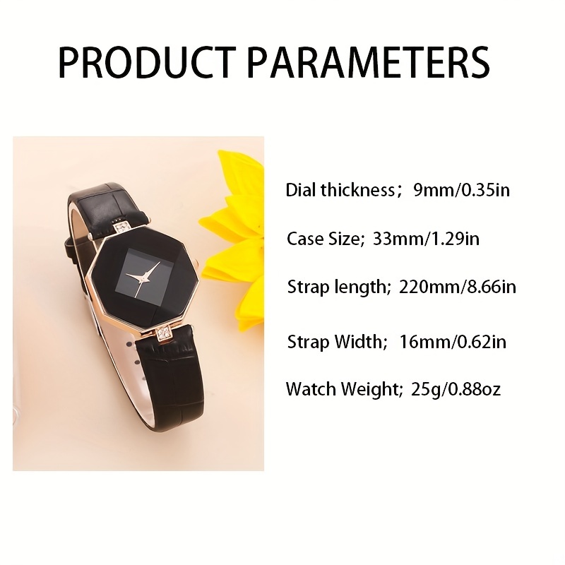 1개 라인스톤 장식 쿼츠 시계 캐주얼 폴리곤 포인터 아 - Best Jewelry Watches 리뷰 및 가격