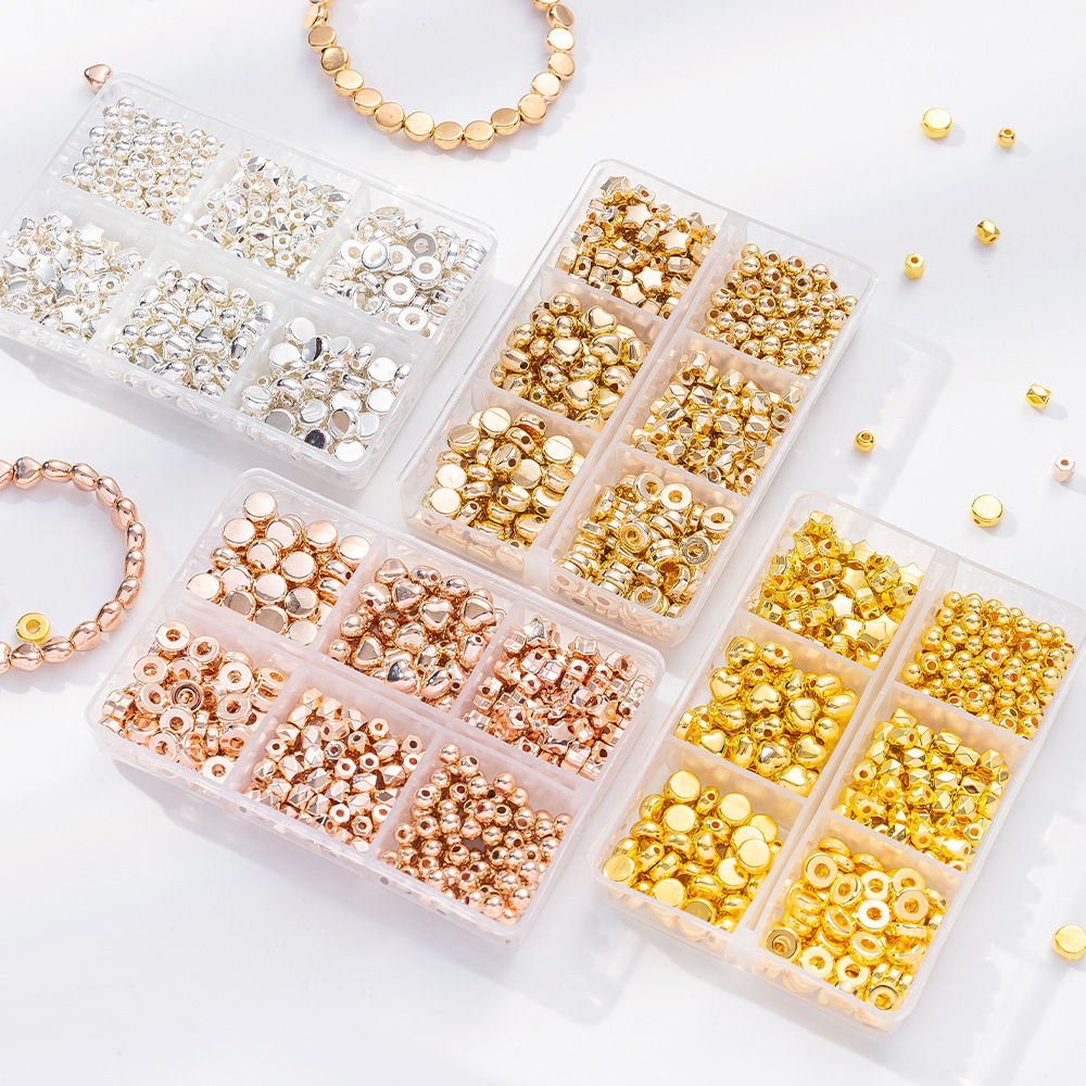 6 스타일 4 색 박스형 CCB 스페이서 비즈 모듬 된 - Fine Jewelry & Watches Photos 리뷰 및 가격