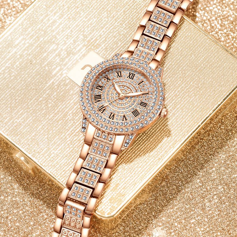 다이아몬드 로마 패턴 여성 쿼츠 시계 쥬얼리 트렌디하고 - Jewelry Watches For Kids 리뷰 및 가격