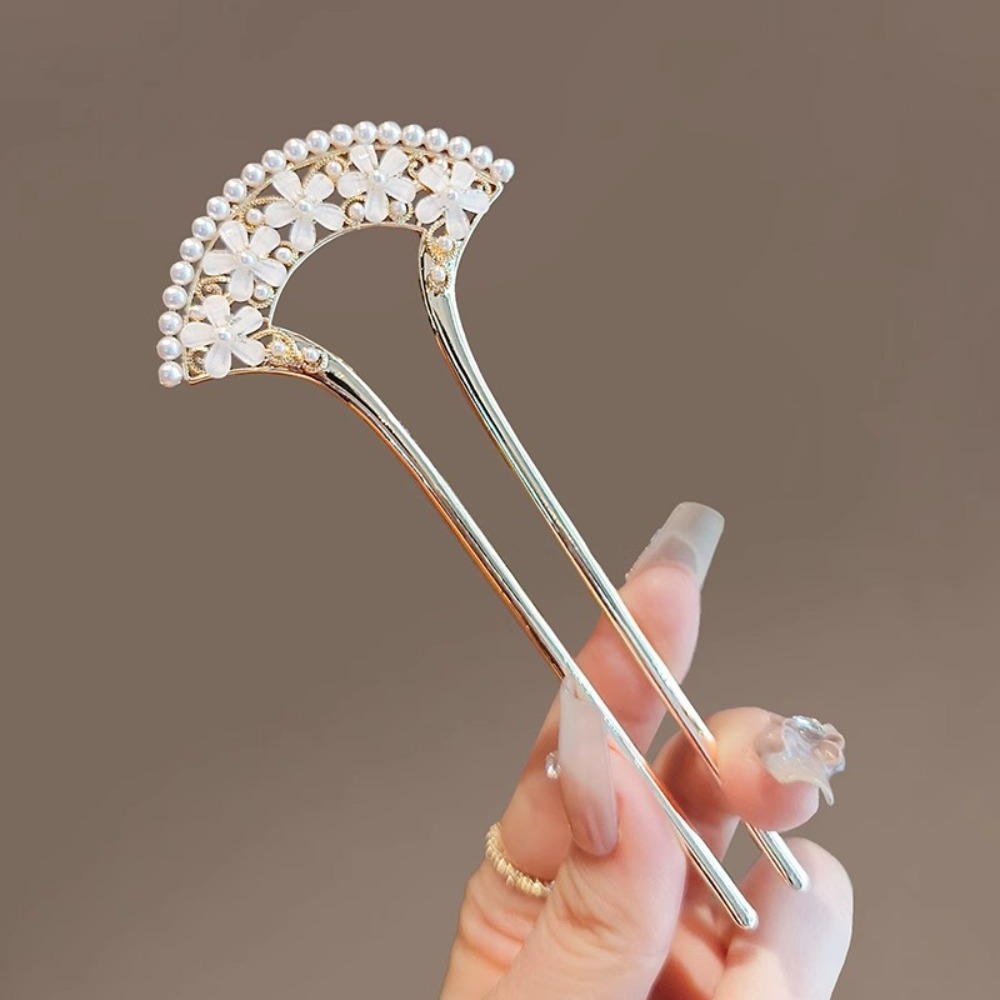 1pc 절묘한 패션 우아한 빈티지 진주 U 핀 헤어 액 - Shop Jewelry & Watches Near Me 리뷰 및 가격