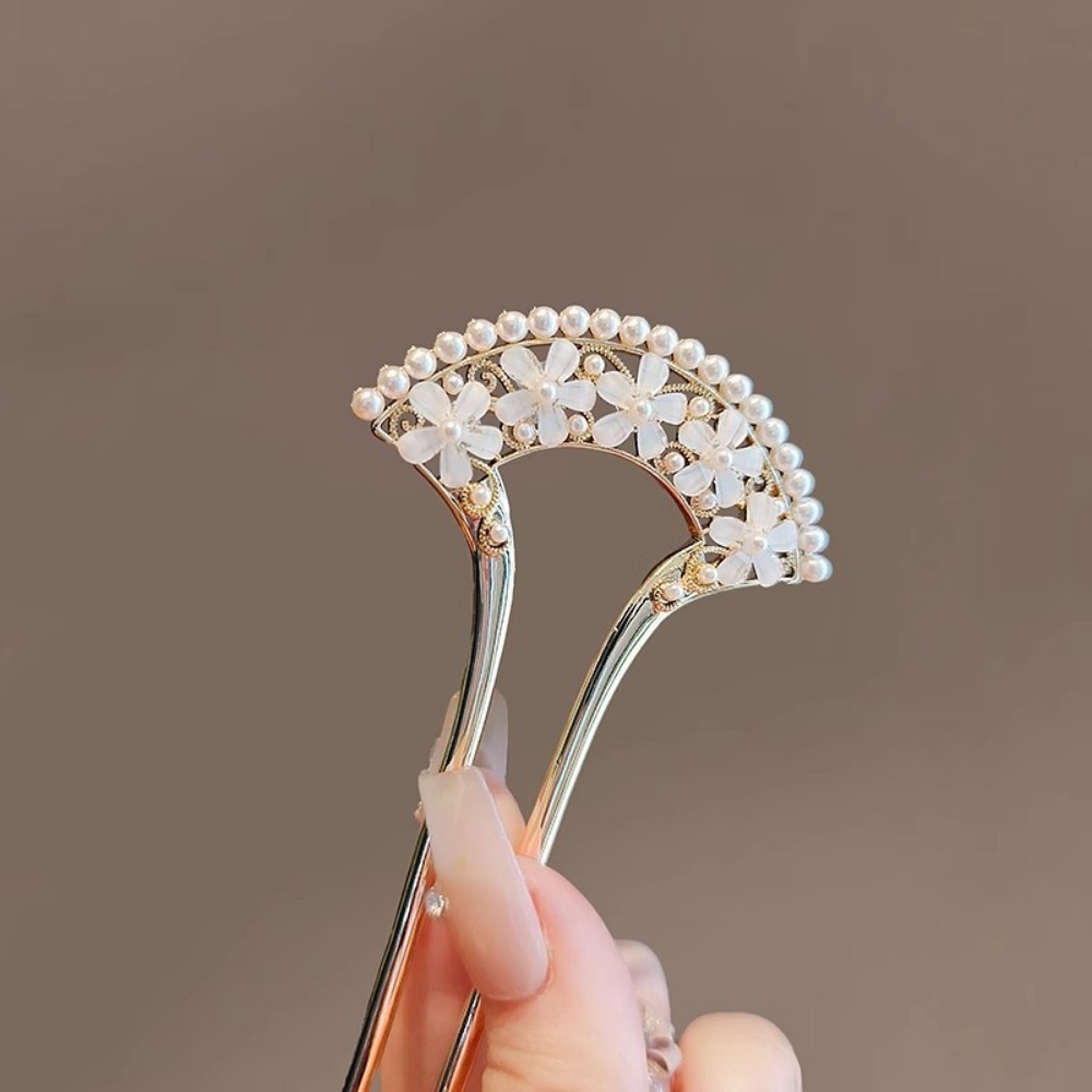 1pc 절묘한 패션 우아한 빈티지 진주 U 핀 헤어 액 - Shop Jewelry & Watches Near Me 리뷰 및 가격