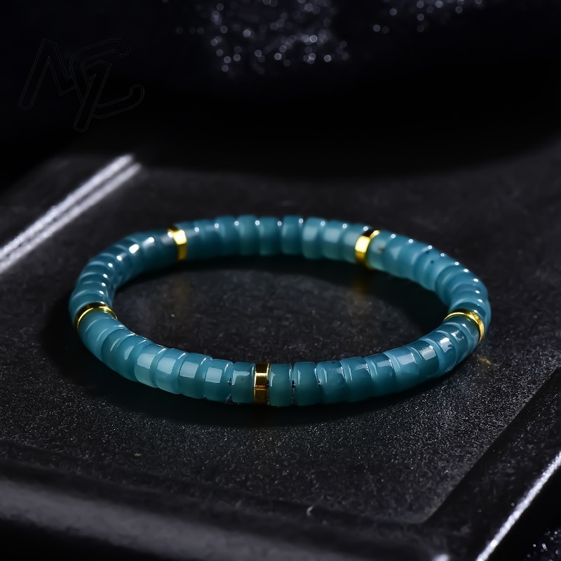 천연 비취 블루 워터 주판 비즈 스페이서 팔찌 고급 품 - Luxury Gifts Jewelry & Watches Namfleg Mostar 리뷰 및 가격