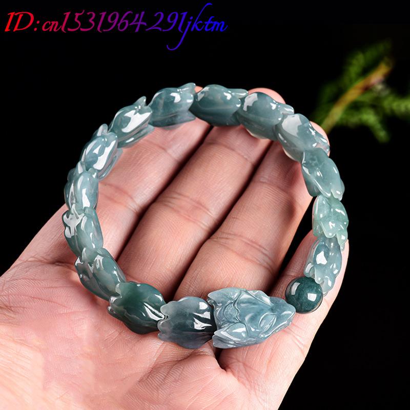 블루 버마산 비취 용 팔찌, 조각된 원석 뱅글, 부적, - Jewelry & Watches Review 리뷰 및 가격