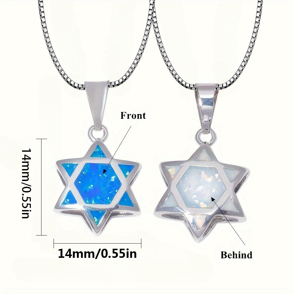 다윗의 별 오팔 펜던트 목걸이 양면 유대교 헥사그램 보 - Jewelry & Watches Review 리뷰 및 가격