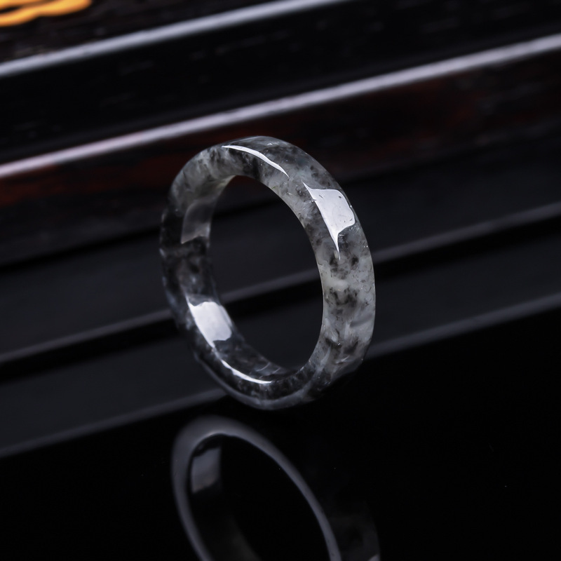 천연 A급 버마산, 블랙 제이디트 아이스 타입 반지,  - Jewelry & Watches Review 리뷰 및 가격