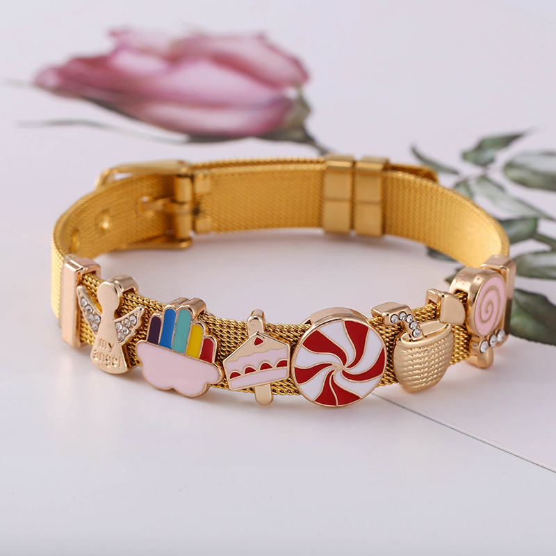 골드 컬러 스테인레스 스틸 스트랩 메쉬 팔찌 여성용 롤 - Jewelry Watches For Kids 리뷰 및 가격
